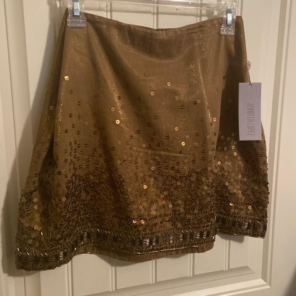 J-Lo fancy skirt NWT! Sz 12 copper color